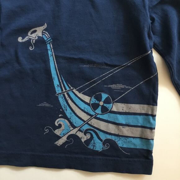 Tea Collection navy Viking ship tee - Picture 4 of 5
